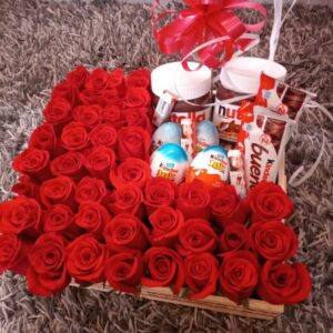 Rosas con nutella y kinder