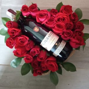 Amor rosas y vino