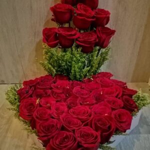 Escala corazon de rosas.