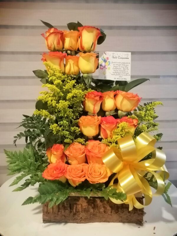 Arreglo 18 rosas primavera