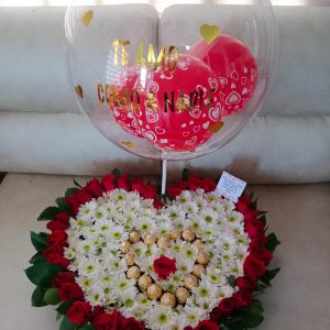 Corazón gigante con burbuja personalizada