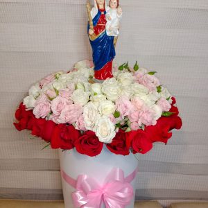Arreglo redondo altar virgen