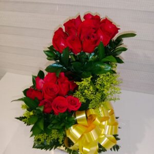 Arreglo doble bouquet con base